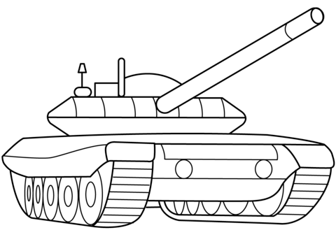 Military Armored Tank Coloring Page